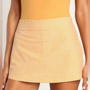 Free People Gingham Mini Skort